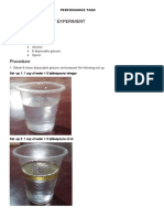 Activity 1: Polarity Experiment Materials:: Perfomance Task