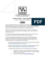 Terms of Use - User Interface: A Framework For Multimedia Artistic Interactivity Experimentation