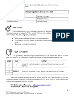 SOTE Cycle 2 - EL110 - Language Educational Research