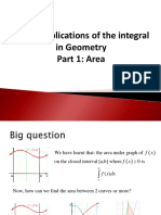 Topic: Applications of The Integral in Geometry Part 1: Area