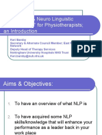 "Leadership & Neuro Linguistic Programming" For Physiotherapists An Introduction