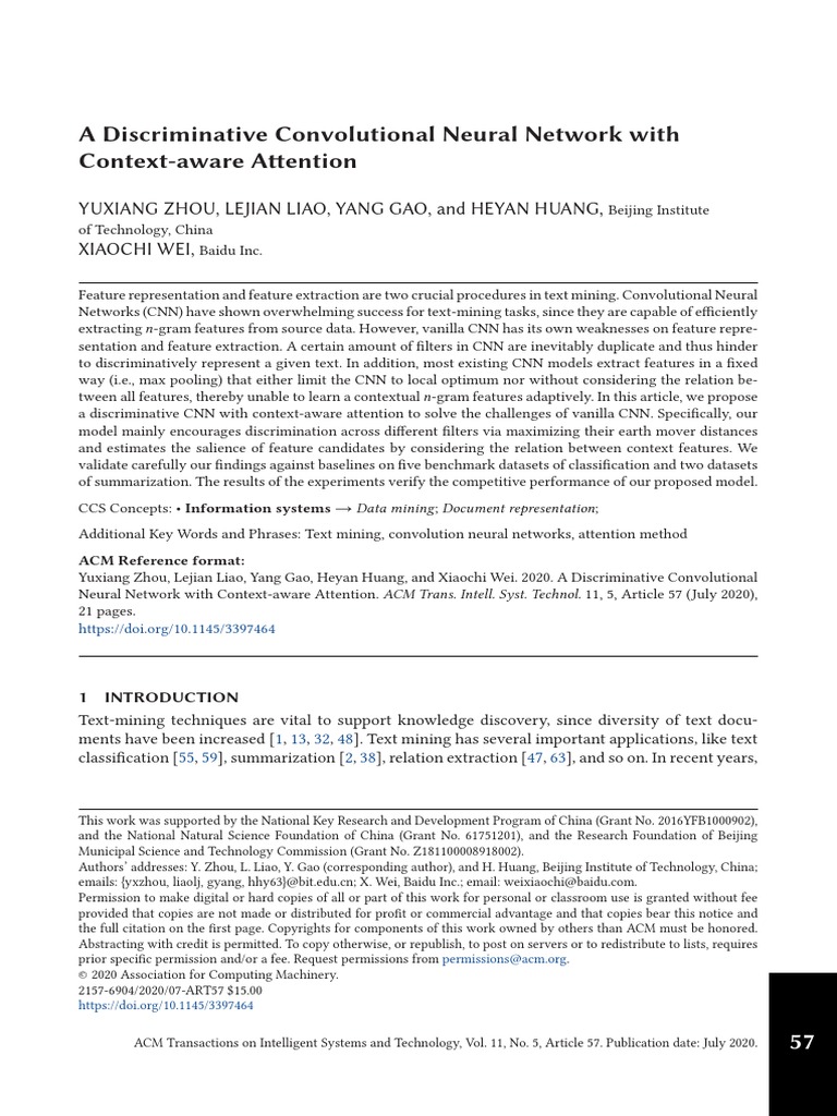 A Discriminative Convolutional Neural Network With Context-Aware ...