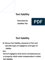 Tort Liability: Overview by Jatadhar Jha