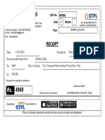 GTPL Broadband plan and receipt details