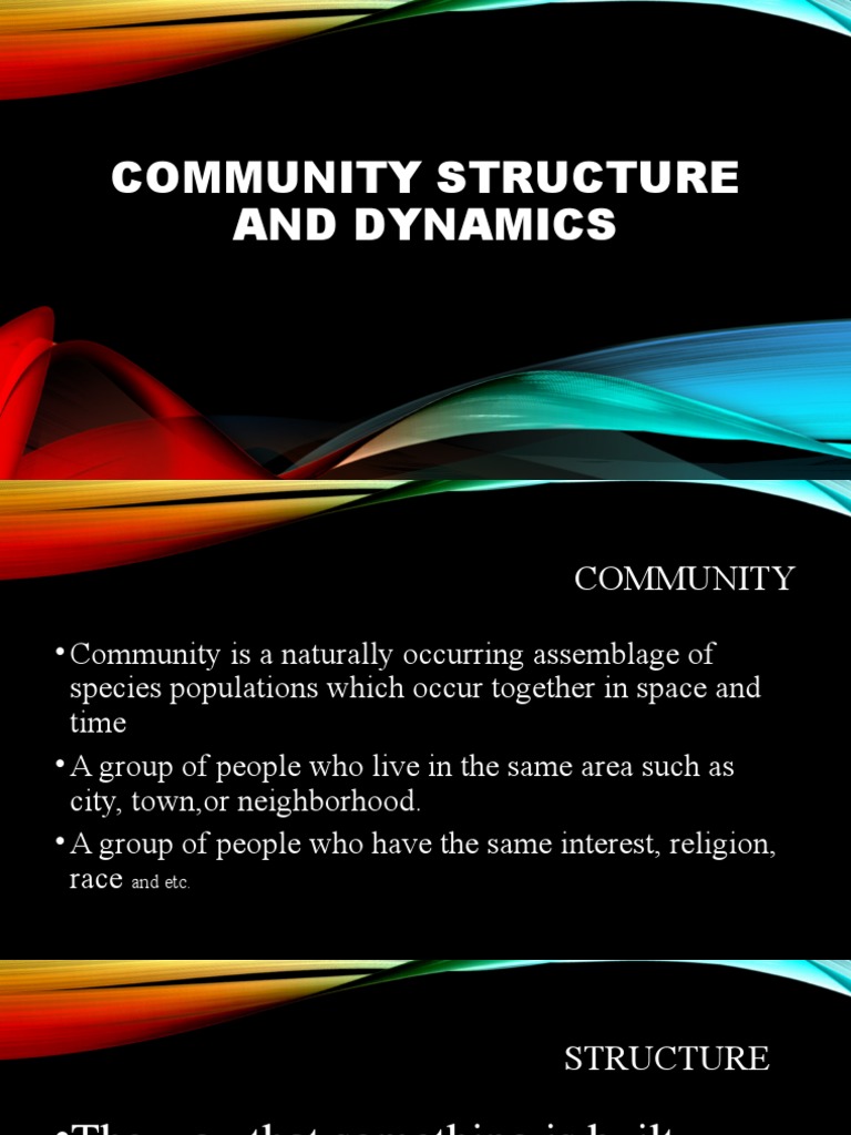 Community Structure And Dynamics Pdf