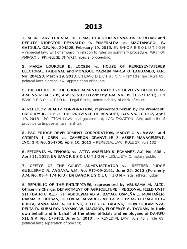 Leonen Cases Nov 2012 2020 PDF Prosecutor Concurrent Estate