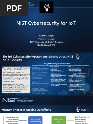 NIST  Cybersecurity for IOT