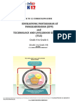 Edukasyong Pantahanan at Pangkabuhayan (Epp) and Technology and Livelihood Education (TLE)