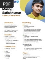 Manoj Satishkumar: 8 Years of Experience