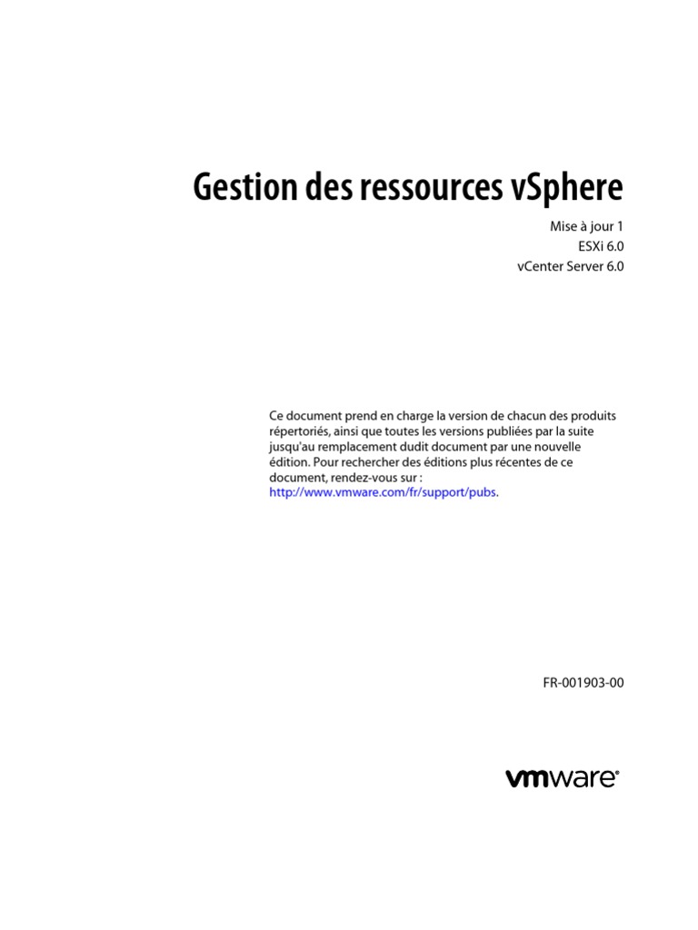 Vsphere Esxi Vcenter Server 601 Resource Management Guide | PDF ...