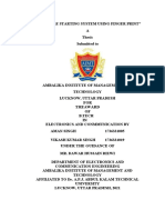 Vehical Starting System Using Finger Print