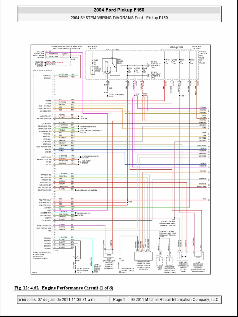 2004 SYSTEM WIRING DIAGRAMS Ford Pickup F150 PDF