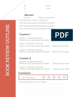 Orange English Book Review Worksheet