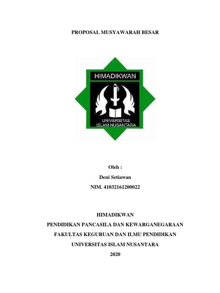 Proposal Musyawarah Besar HIMADIKWAN | PDF | Karier & Perkembangan | Seni