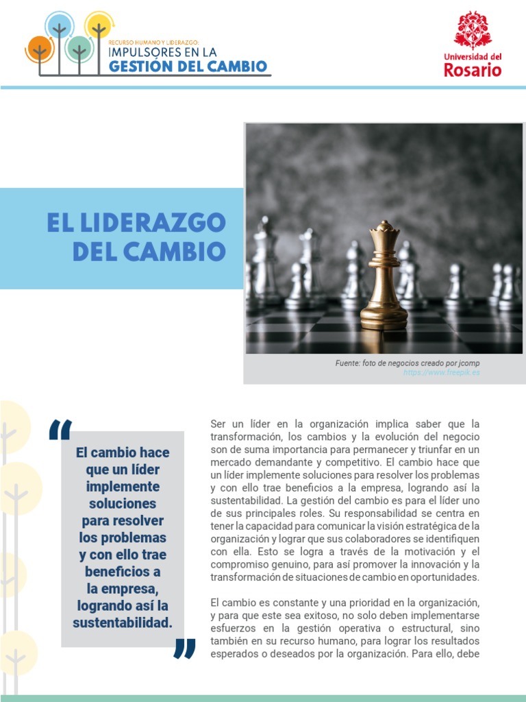 Liderazgo Efectivo en el Cambio Empresarial | PDF | Liderazgo | La ...