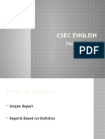 CSEC English - Report Writing