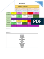 Horario de Actividades