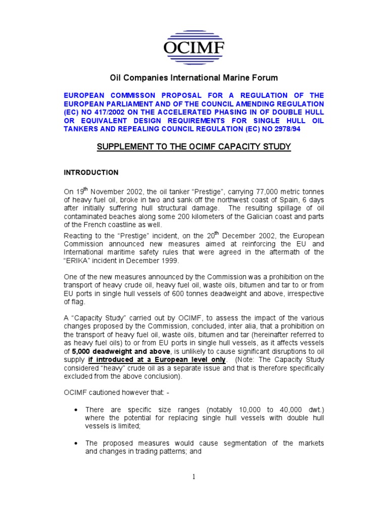 Supplement To OCIMF | PDF | Oil Tanker | Ships