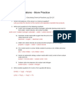 Chemical Equations - Practice Solutions