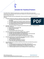 The VARK Questionnaire For Teachers/Trainers: How Do I Teach?