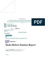 Snake Robots Seminar Report - Robotics - Nature