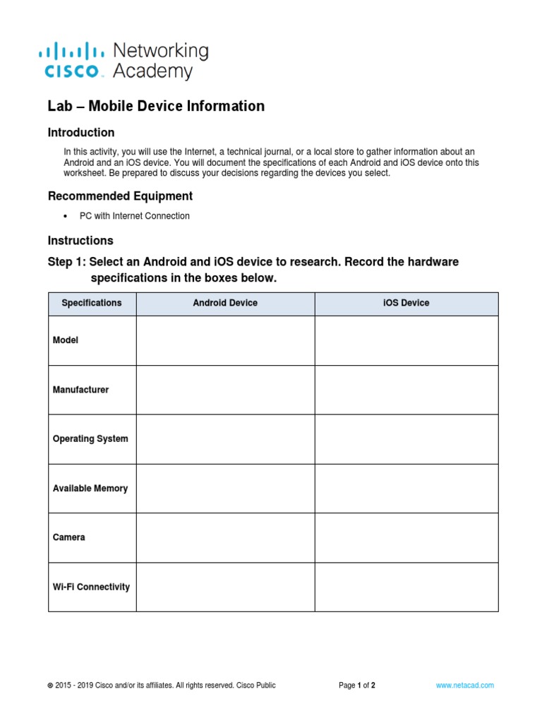 7.1.1.10 Lab Mobile Device Information PDF