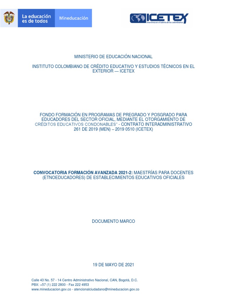 Convocatoria Maestrías para Docentes 2021-2 | PDF | Educación más alta ...