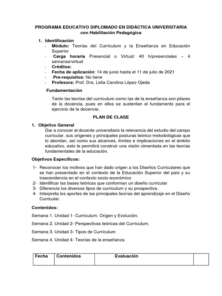 Plan de Clase General | PDF | Plan de estudios | Maestros