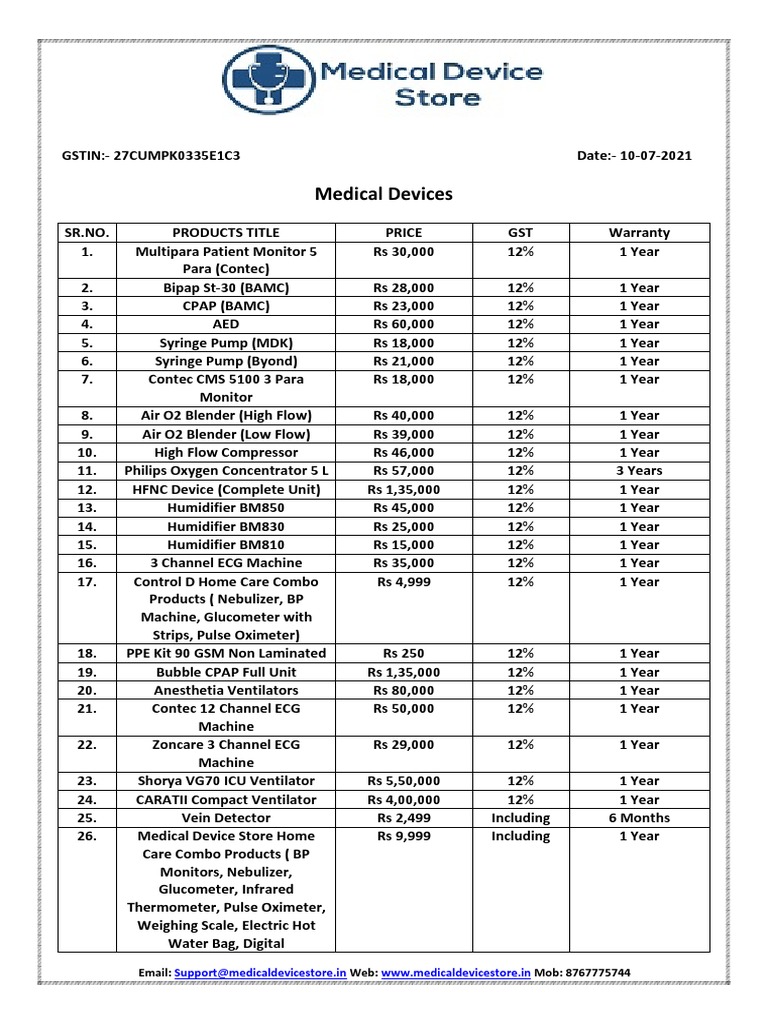 Medical Device Store Products Catalogue PDF Intravenous Therapy