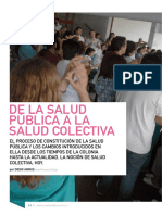 De La Salud Pública A La Salud Colectiva