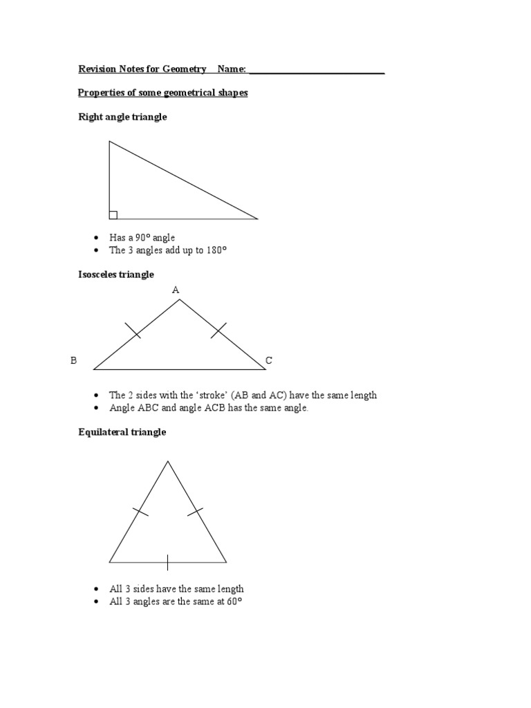 Geometry Shape Properties Guide | PDF
