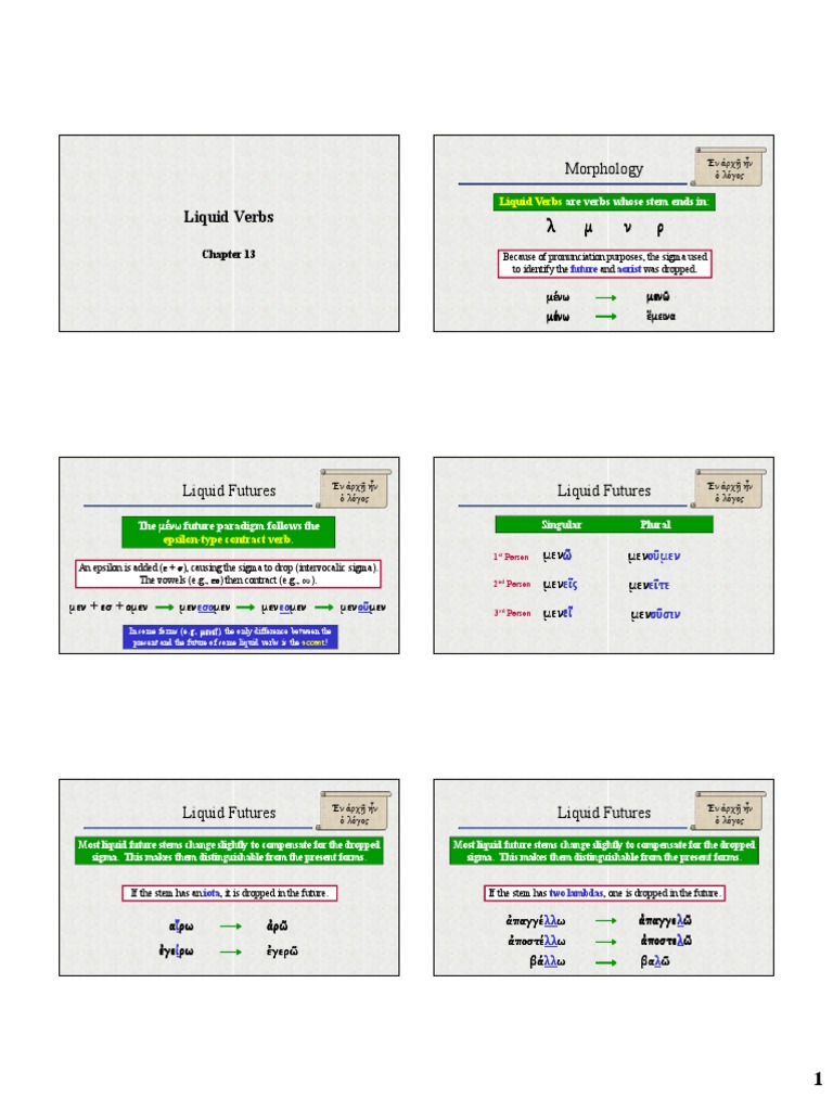 Chapter 13 (Liquid Verbs) PDF Linguistic Morphology Linguistic