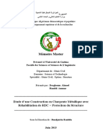 Mémoire Master: Etude D'une Construction en Charpente Métallique Avec Réhabilitation de RDC + Protection Du Structure