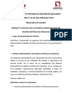 Modulo 2 Servicio Civil y El Sistema Administrativo de Gestion de Recursos Humanos