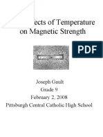 The Effects of Temperature On Magnetic Strength 1-28-08
