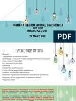 Primera Sesión Virtual Sincrónica 24 Mayo 2021