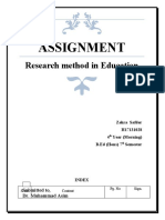 Assignment: Research Method in Education