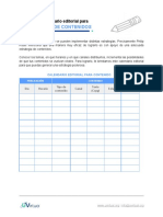 Plantilla 2 - Modelo de Calendario Editorial para Publicación de Contenidos