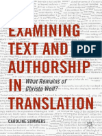 Caroline Summers Auth - Examining Text and Authorship in Translation What Remains of Christa Wolf - Palgrave Macmillan 20
