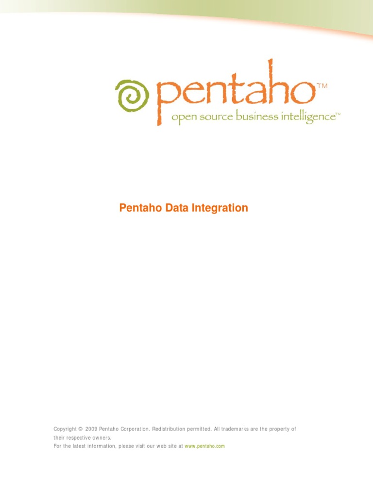 Pentaho Data Integration | PDF