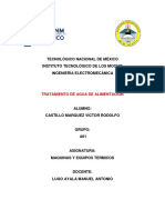 Tratamiento de agua de alimentación para calderas