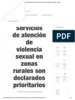 Servicios de Atención de Violencia Sexual en Zonas Rurales Son Declarados Prioritarios - Wayka