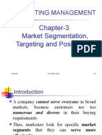 Marketing Management: Chapter-3 Market Segmentation, Targeting and Positioning