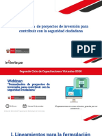 Formulacion de Proyectos de Inversion para Seguridad Ciudadana