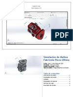 Simulación de fatiga en pieza de Molina Fabrizzio