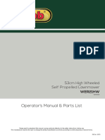Operator's Manual & Parts List: 53cm High Wheeled Self Propelled Lawnmower