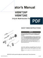 Operator S Manual: Wbmt26P Wbmt26E