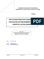 Pic/S Good Practice Guidelines For Blood Establishments and Hospital Blood Banks