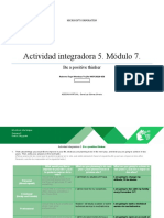 Actividad Integradora 5. Módulo 7.: Be A Positive Thinker