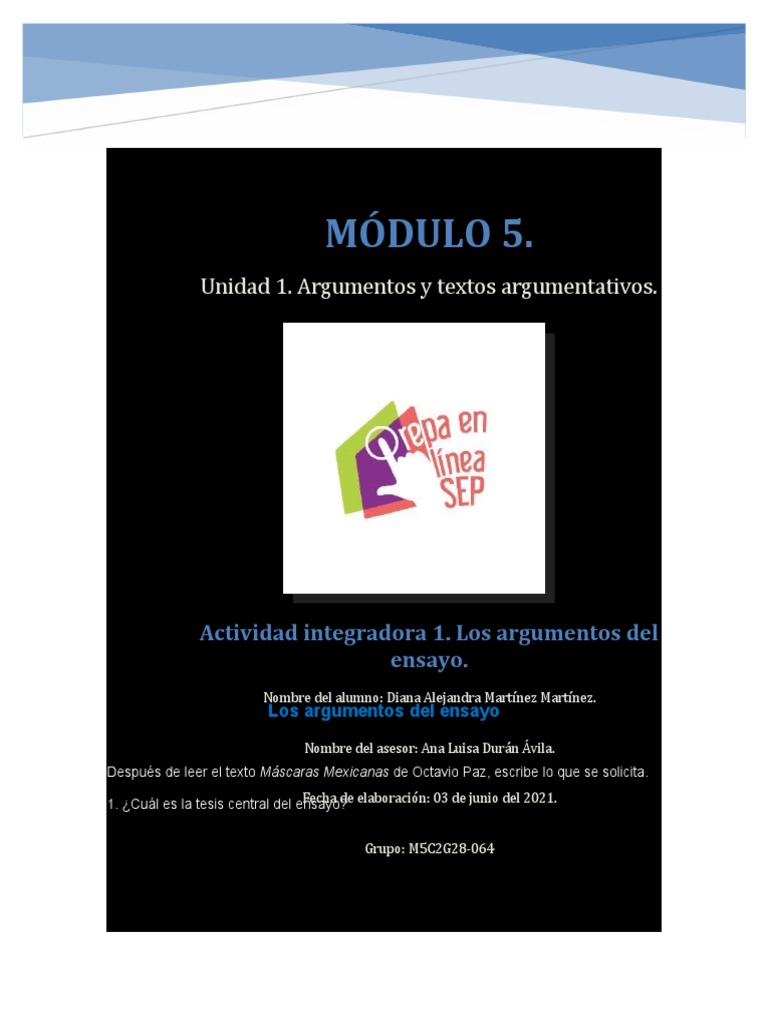 Módulo 5 Actividad Integradora 1 Descargar Gratis Pdf Machismo